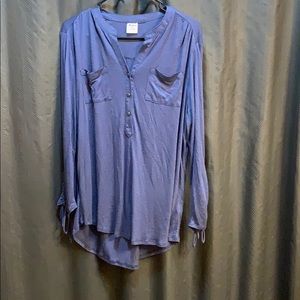 NWOT Ladies Large Hi Low Blue tunic